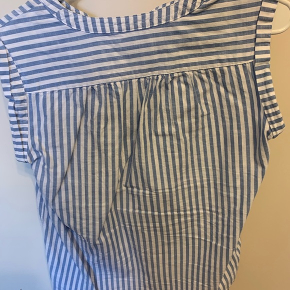 Tunic white and blue striped top - Picture 4 of 4